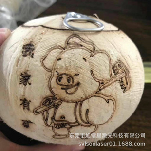 泰国易拉环椰皇2~16多工位开壳机 激光切割雕刻椰王全穿半穿机器