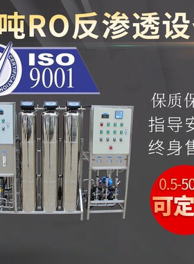 1吨/时全自动不锈钢RO反渗透edi超纯水设备 小型去离子水机器新款