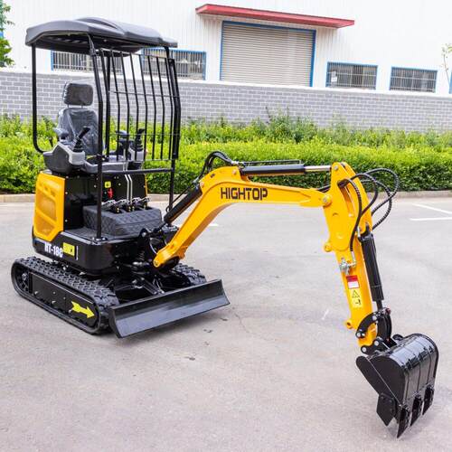 外贸出口HT18C小型履带式挖掘机市政工程果园施工橡胶履带挖土机