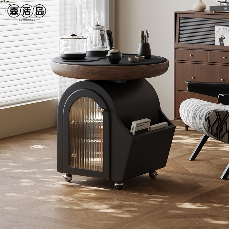 森活岛移动茶台茶具一整套实木阳台小茶桌2025新款高端烧水壶一体