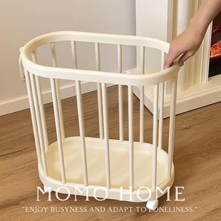 HOME家居瑜伽垫收纳筐家用带轮子可移动健身器材收纳框 MOMO