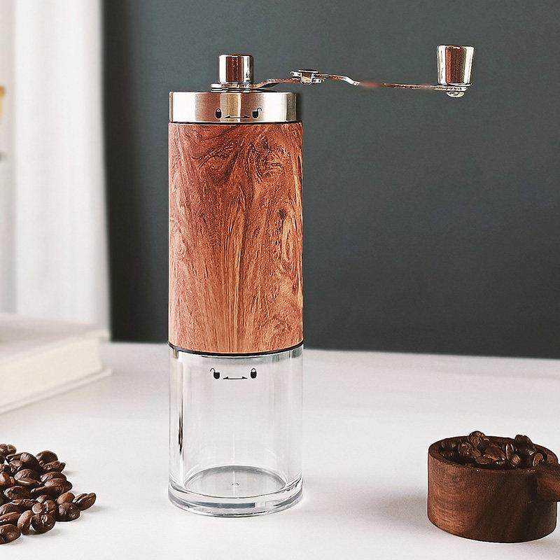 复古手摇磨豆机咖啡豆研磨机可调粗细304不锈钢咖啡磨粉器便携式