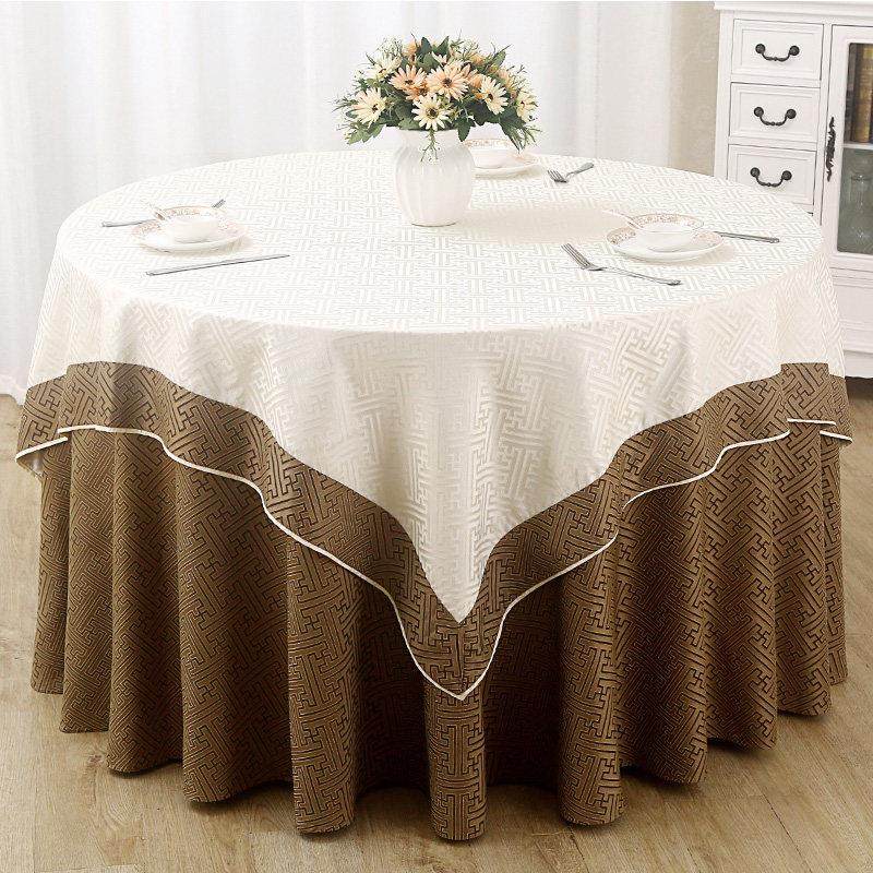 餐厅圆桌布大圆桌酒店台布饭店桌布布艺家用圆桌布双层正方形桌布,居家布艺,桌布,淘宝优惠券,粉丝福利购,淘宝优惠卷