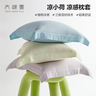 太湖雪枕套凉感夏天枕芯套内胆套凉小荷家用枕头套一对装48x74cm
