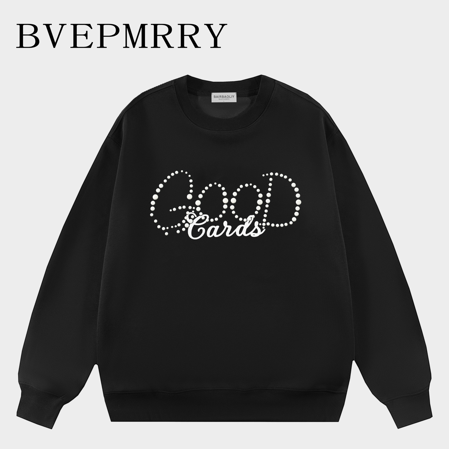 BVEPMRRY黑色珍珠字母卫衣