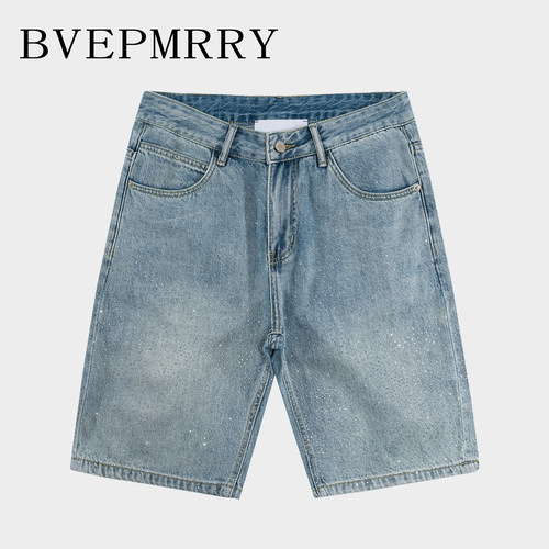 BVEPMRRY高端烫钻牛仔短裤男