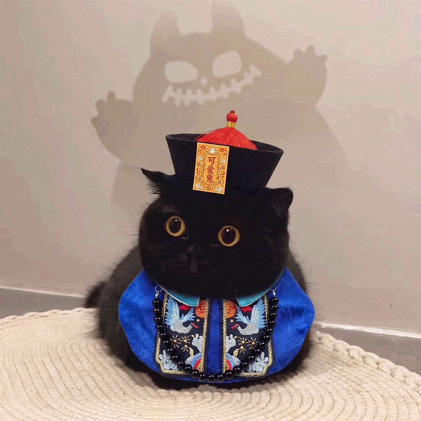 万圣节宠物僵尸衣服猫咪搞怪变身装狗狗围兜帽子套装节日cos服饰