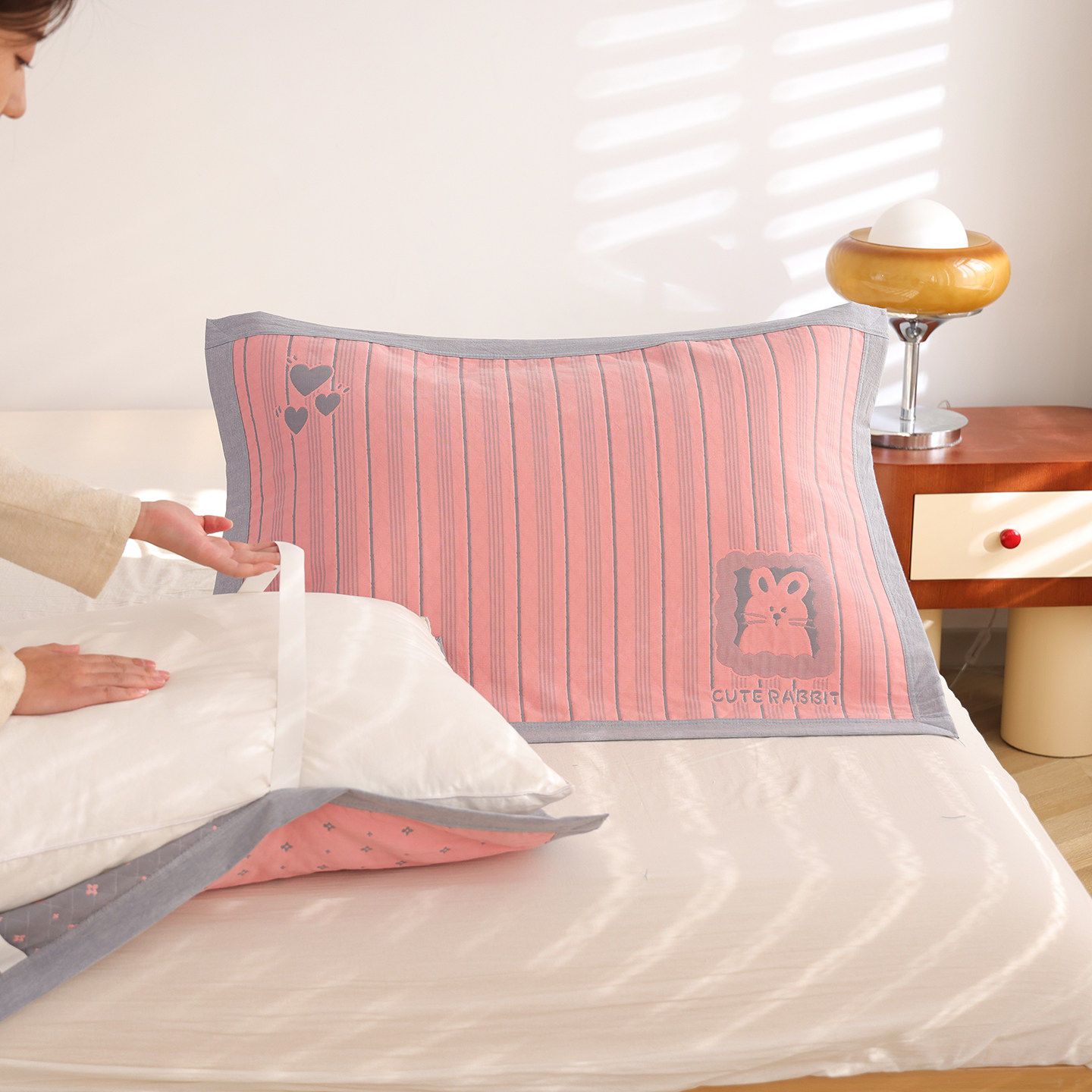 绑带纯棉枕巾一对装四季新款防滑不脱落卡通成人家用全棉枕头盖巾,床上用品,枕巾,淘宝优惠券,粉丝福利购,淘宝优惠卷