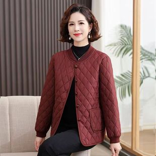 轻薄外穿贴身舒适百搭洋气 春冬装 中老年妈妈羽绒棉服2024新款 大码