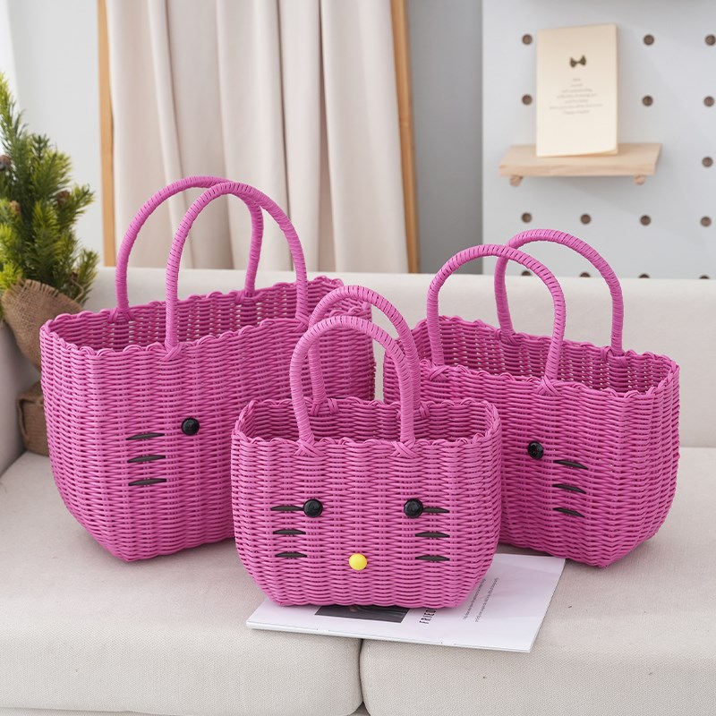 可爱编织包大容量喜糖伴手礼品盒洗澡购物篮N手提篮商务年会回礼