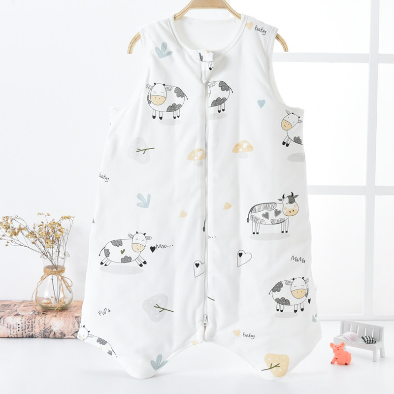 宝宝睡袋纯e棉春夏薄款儿童空调房防踢被神器婴儿分腿睡裙四季通