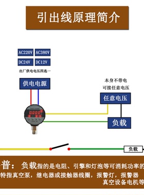 真空泵控制器配件自动可调KxPa吸盘抽气机正负压力表电子负压开关