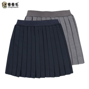 兒童學(xué)院風(fēng)新款 半身短裙子小學(xué)生.校服百褶 班服2021春秋季 女童裝
