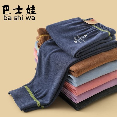 儿童秋裤男童加肥加大女童宝宝打底裤薄款K宽松胖童保暖裤德绒内
