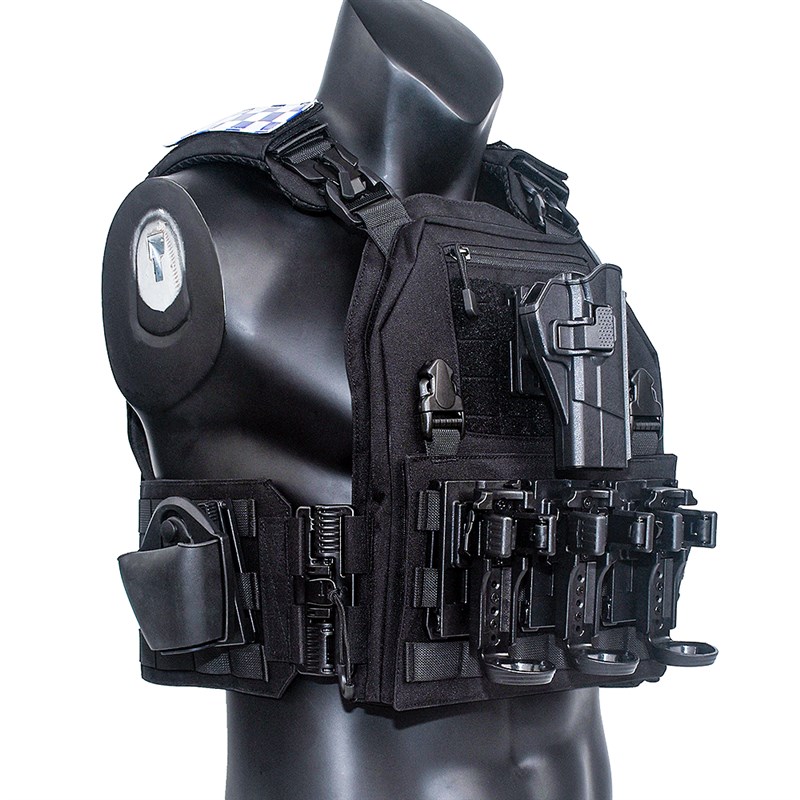 龙章御战术背心快拆马甲黑色巡逻勤务耐磨多功能作V训服防护轻量