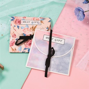 丝巾礼盒定制内裤包装丝绸方巾盒信封J礼品纸盒定做手帕包装盒