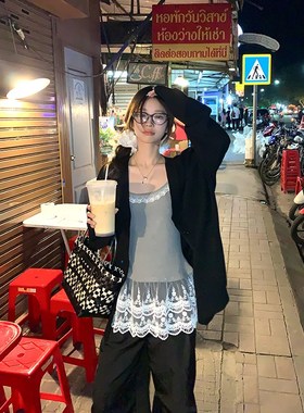 Adan 黑色V领m开衫春季新款韩系宽松百搭显瘦休闲慵懒长袖外套女