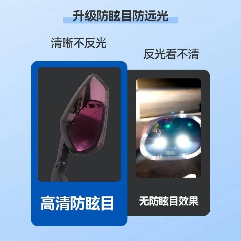 摩托车手把后视镜闪300倒车镜ktBm川崎改装车把反光镜通用黄龙600