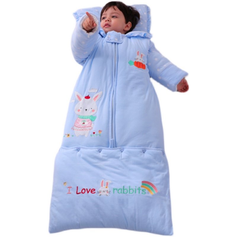 睡袋婴儿秋冬加j厚纯棉可拆卸四季通用春秋冬季新生儿童宝宝防踢