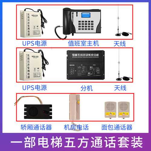电梯无线对讲系统值班室主机x电梯电话机无线对讲电梯三方五方通