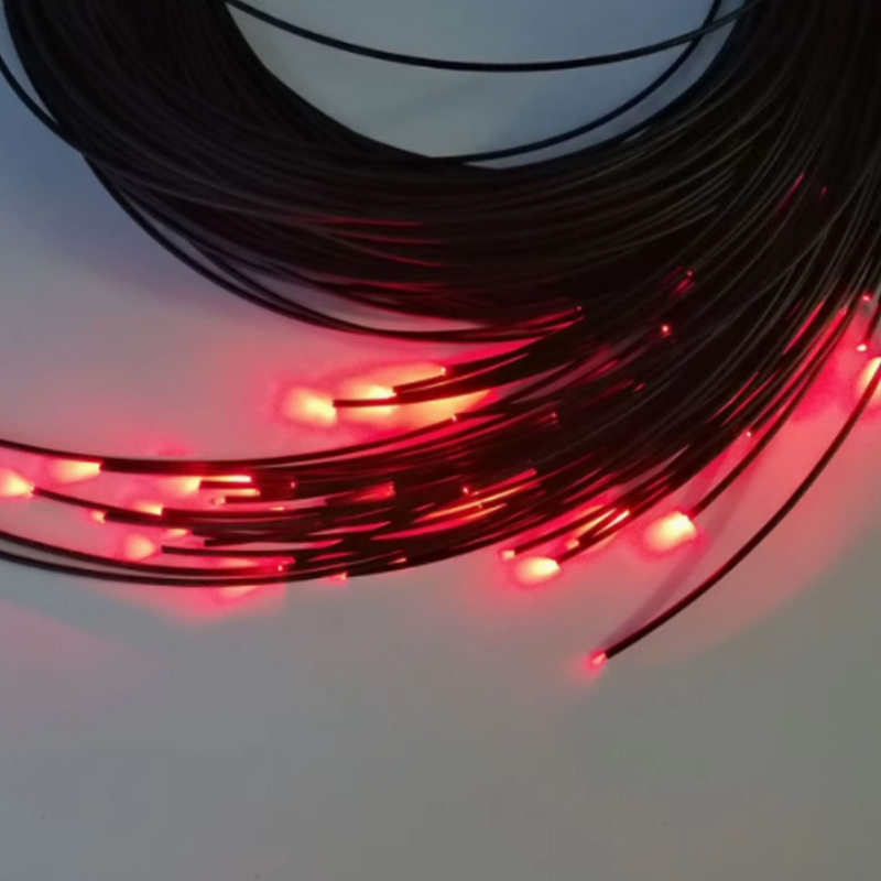 厂家现货多规格黑皮光纤软质塑料导光条户外广场地面光纤地埋灯带