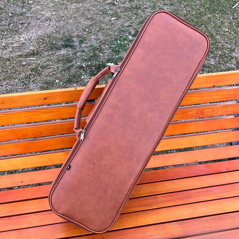 小提琴盒PU皮超轻乐器琴盒子可爱复古轻便提琴箱子包带锁带湿度表