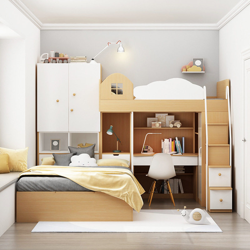 交错式高低床小户型多功能组合床榻榻米床柜一体带书桌子母床,模玩/动漫/周边/娃圈三坑/桌游,文化/体育周边,淘宝优惠券,粉丝福利购,淘宝优惠卷