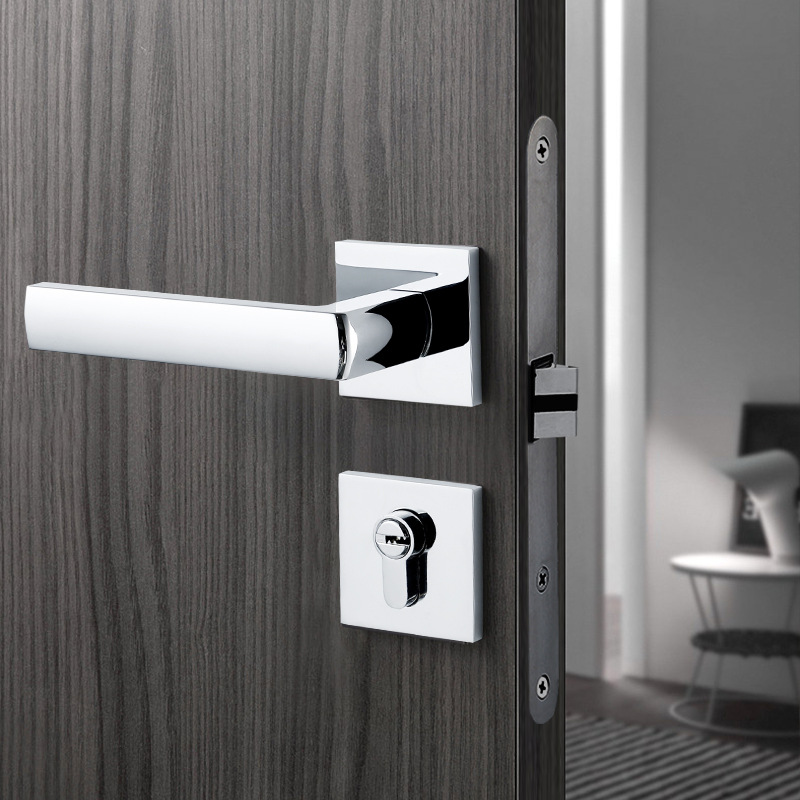 6261锌合金分体门锁 多色室内门锁卧室简约执手门锁具锁体锁芯