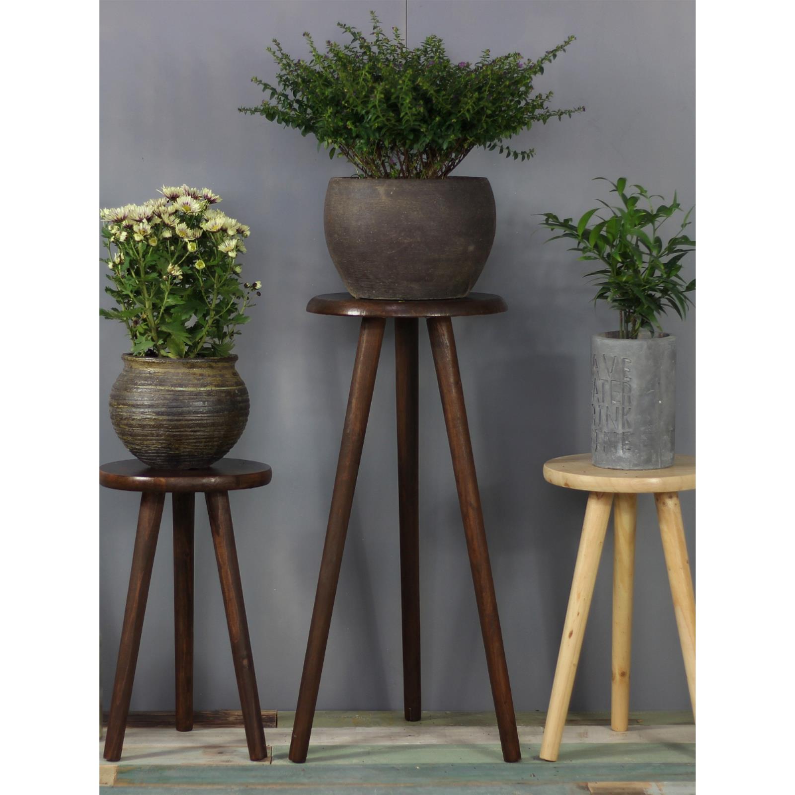 纯实木质客厅落地中式花架子北欧盆景阳台绿箩室内多肉花盆置物架