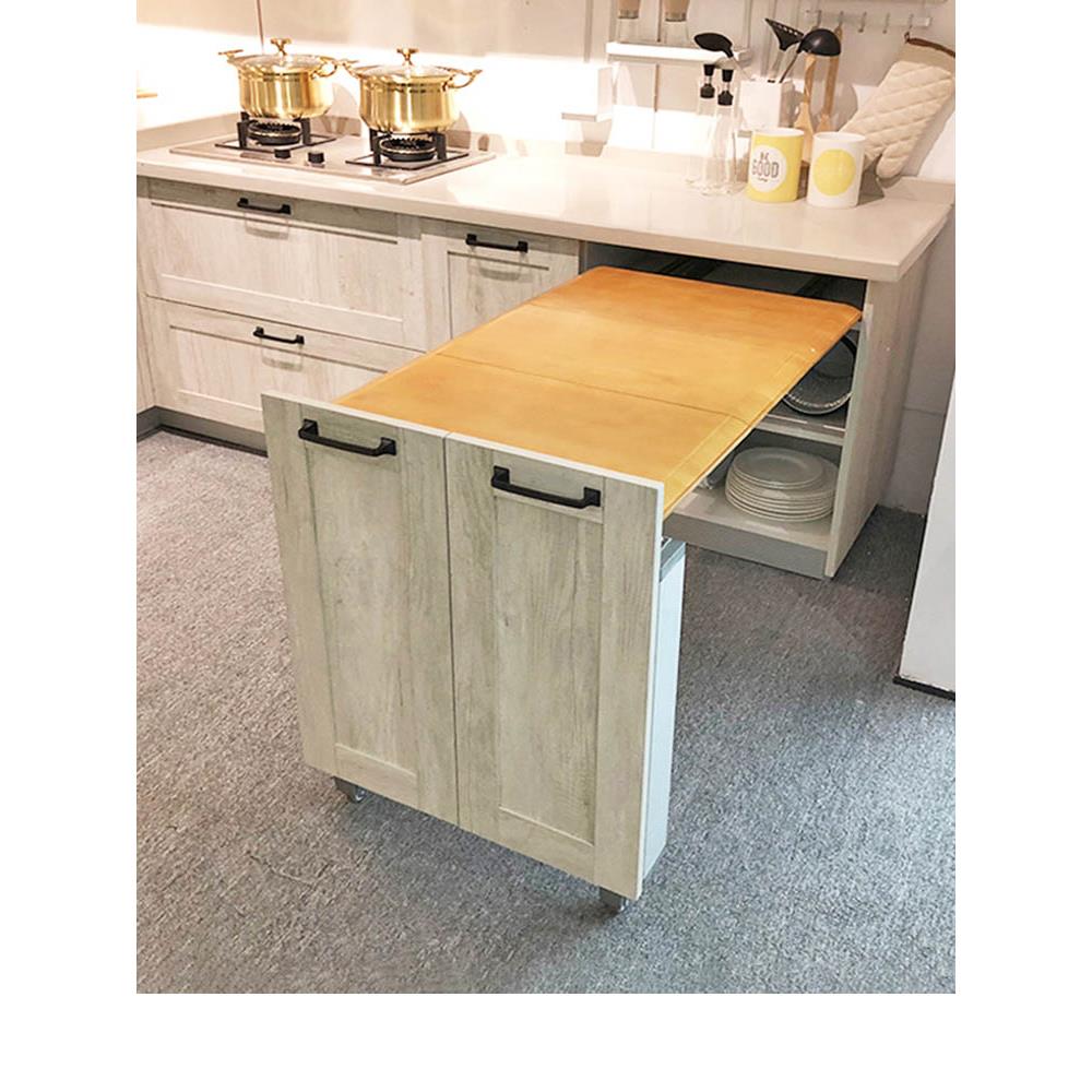 初点厨房伸缩台折叠延伸餐桌多功能吧台小户型隐形桌五金轨道配件