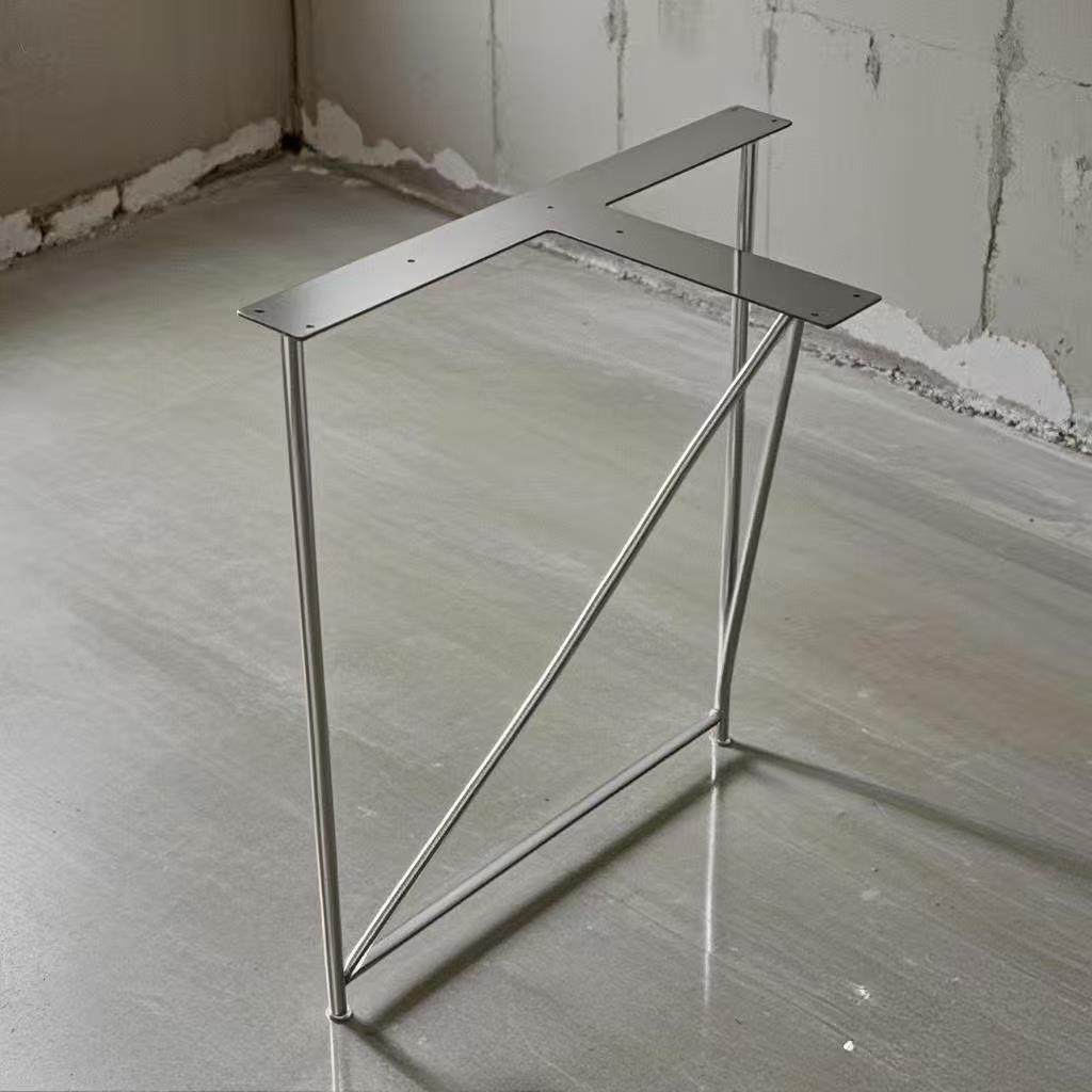 不锈钢实心桌腿实木大板桌腿餐桌脚支架吧台腿支撑腿桌脚通用支架