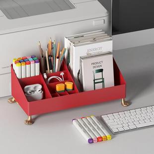 空之喵喵书桌收纳置物架小型书架少女北欧风格 放笔放书文具收纳盒