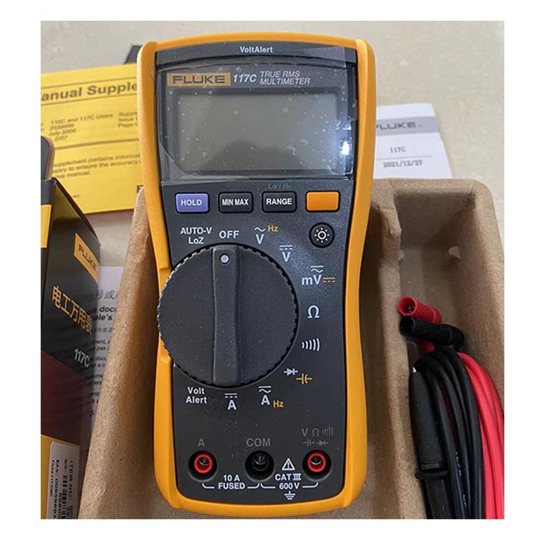 Fluke117C电压万用表直流交流电压测试仪手持精密专业仪器