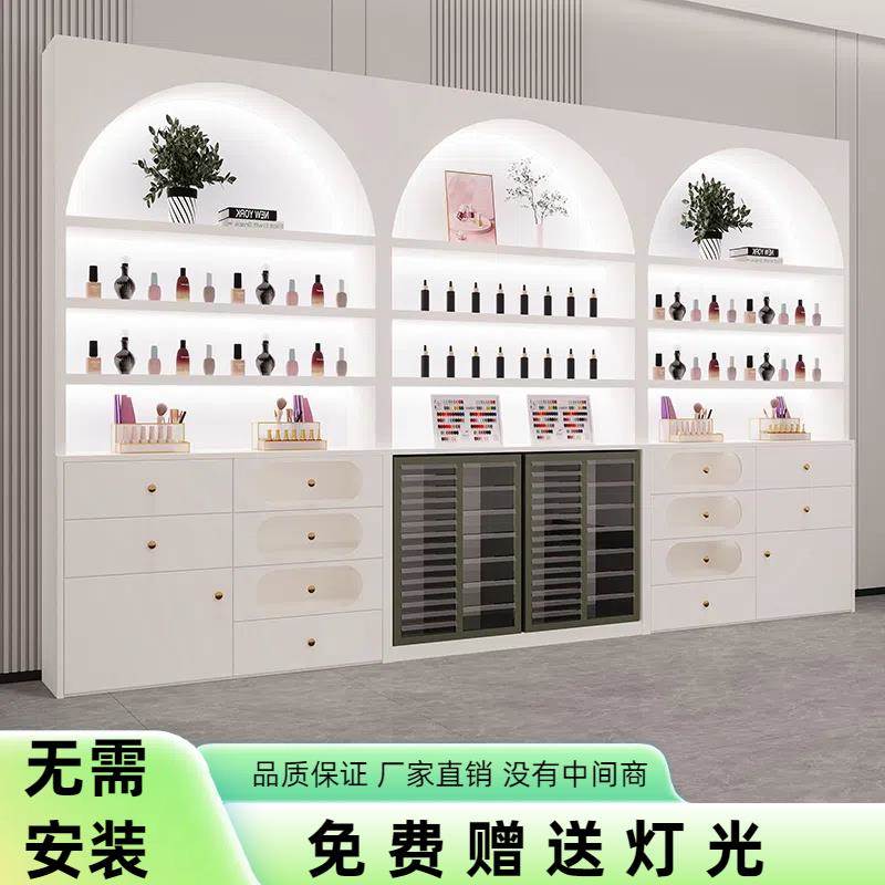 美甲展示柜化妆品展柜甲油胶陈列柜美甲美容店产品柜指甲油收纳柜
