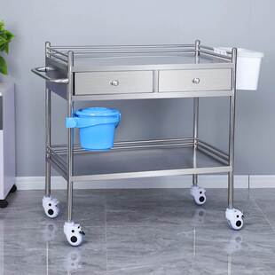 不锈钢医用治疗车诊所小推车置物架手术室医疗器械仪器美容移动台