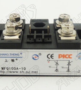 上整ShangZheng 晶闸管整流模块MFQ60A-16 半控整流桥堆