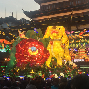 上海豫园通道连廊彩装饰彩灯灯组春节灯会大型花灯灯会制作工厂