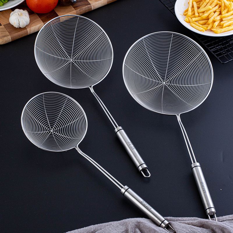304不锈钢家用漏勺捞面勺油炸过滤网捞饺子过滤网漏油格火锅线漏