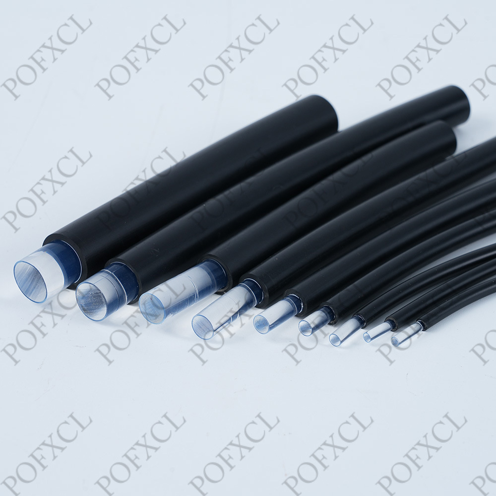 实心包PVC黑皮光纤芯5.0mm外径7mm尾端塑料光纤导光线地埋灯