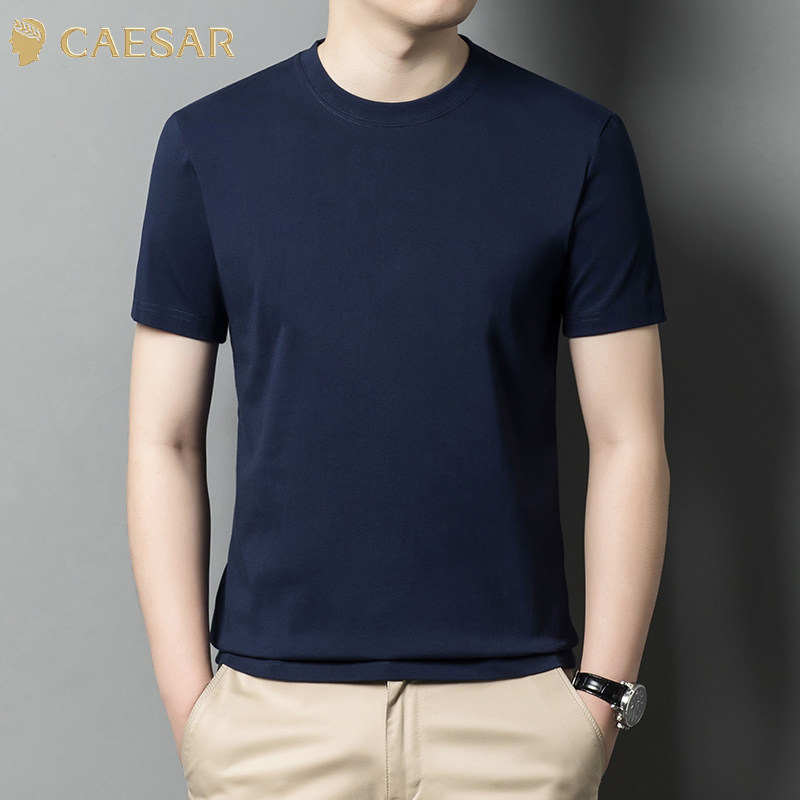 凯撒大帝2025年春夏季新品时尚百搭潮流通勤基础休闲男士短袖T恤J