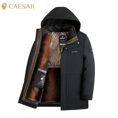 凯撒大帝2025年秋季新款男士休闲时尚百搭中青年上衣保暖羽绒服J