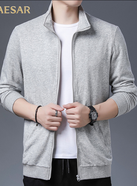 凯撒大帝2025年秋季新款卫衣时尚百搭开衫立领带拉链日常外套J