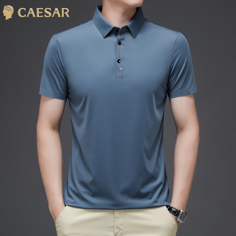 凯撒大帝夏季新款短袖T恤男士修身舒适上衣休闲时尚百搭POLO衫J