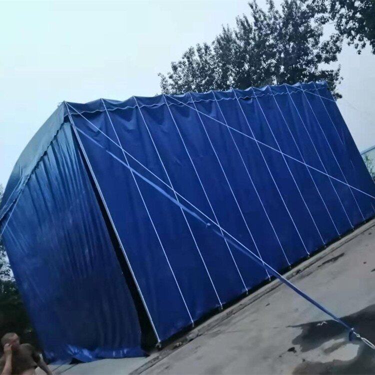 移动推拉棚 电动遥控自动伸缩遮阳棚 户外车库庭院商用防晒防雨棚