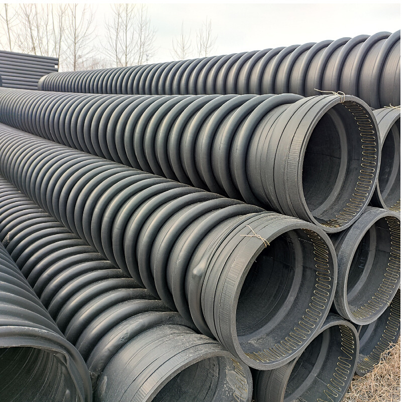 厂家直发排水PE克拉管缠绕管缠绕B型管400克拉缠绕管