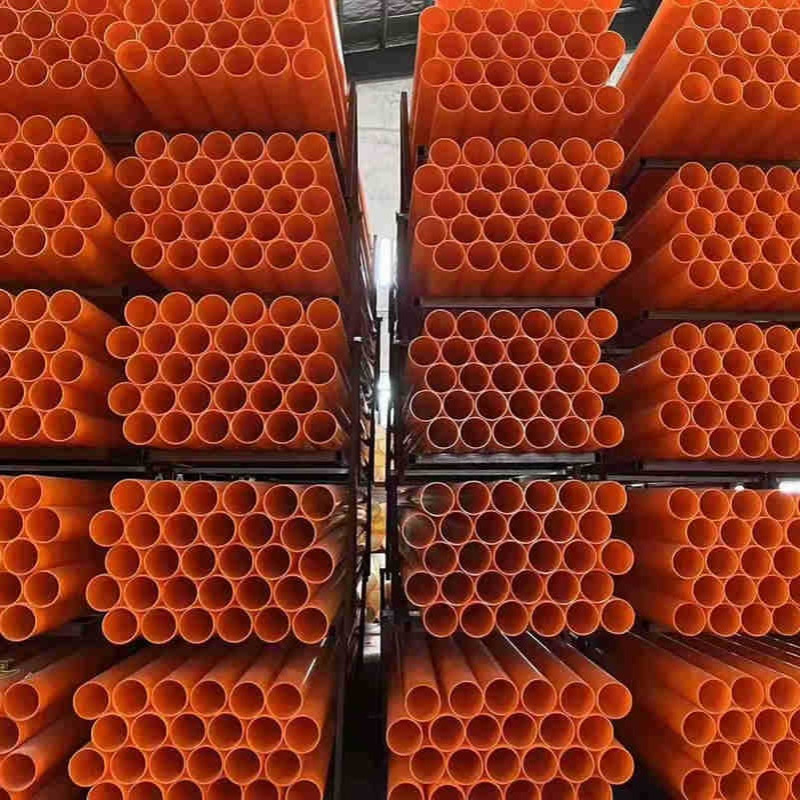 广东CPVC电力管 电缆管PVC电缆保护套管道通信管穿线管橘色通讯管