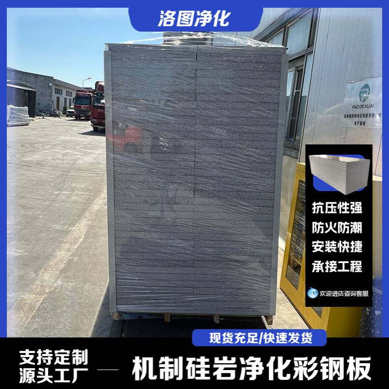 保温隔热硅岩洁净板无尘车间隔墙工程建材防火泡沫板彩钢板岩棉