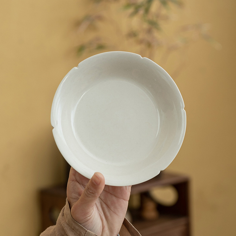 草木灰陶瓷壶承单层茶承壶托可爱花瓣壶承养壶垫干泡台茶道零配件