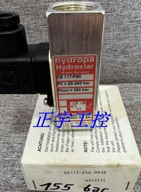 供应hydropa/压力继电器DS117/P90PV=20-240bar压力开关