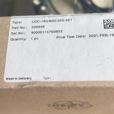 全新UDC-18GM50-255-3E1倍加福P+F超声波双张检测传感器